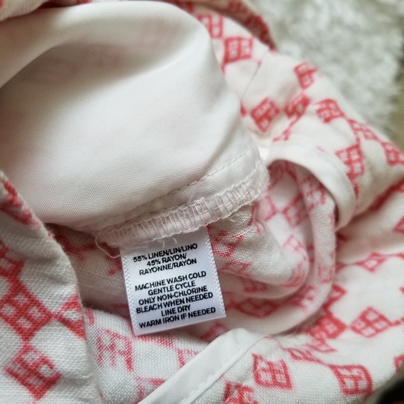 Ann Taylor Loft Linen blend pink skirt size 4 - Picture 6 of 6